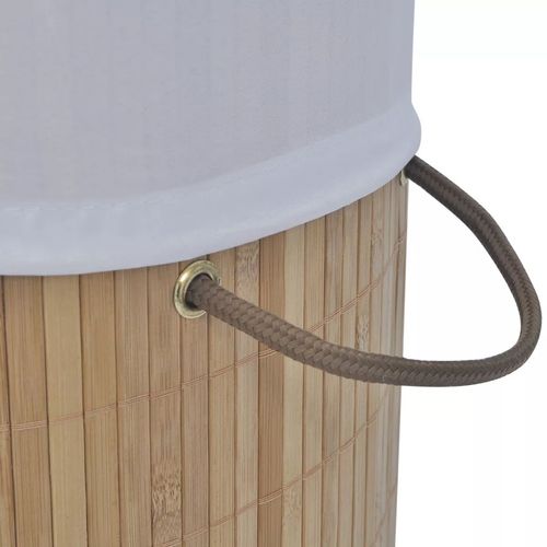 242723 Bamboo Laundry Bin Round Natural slika 23