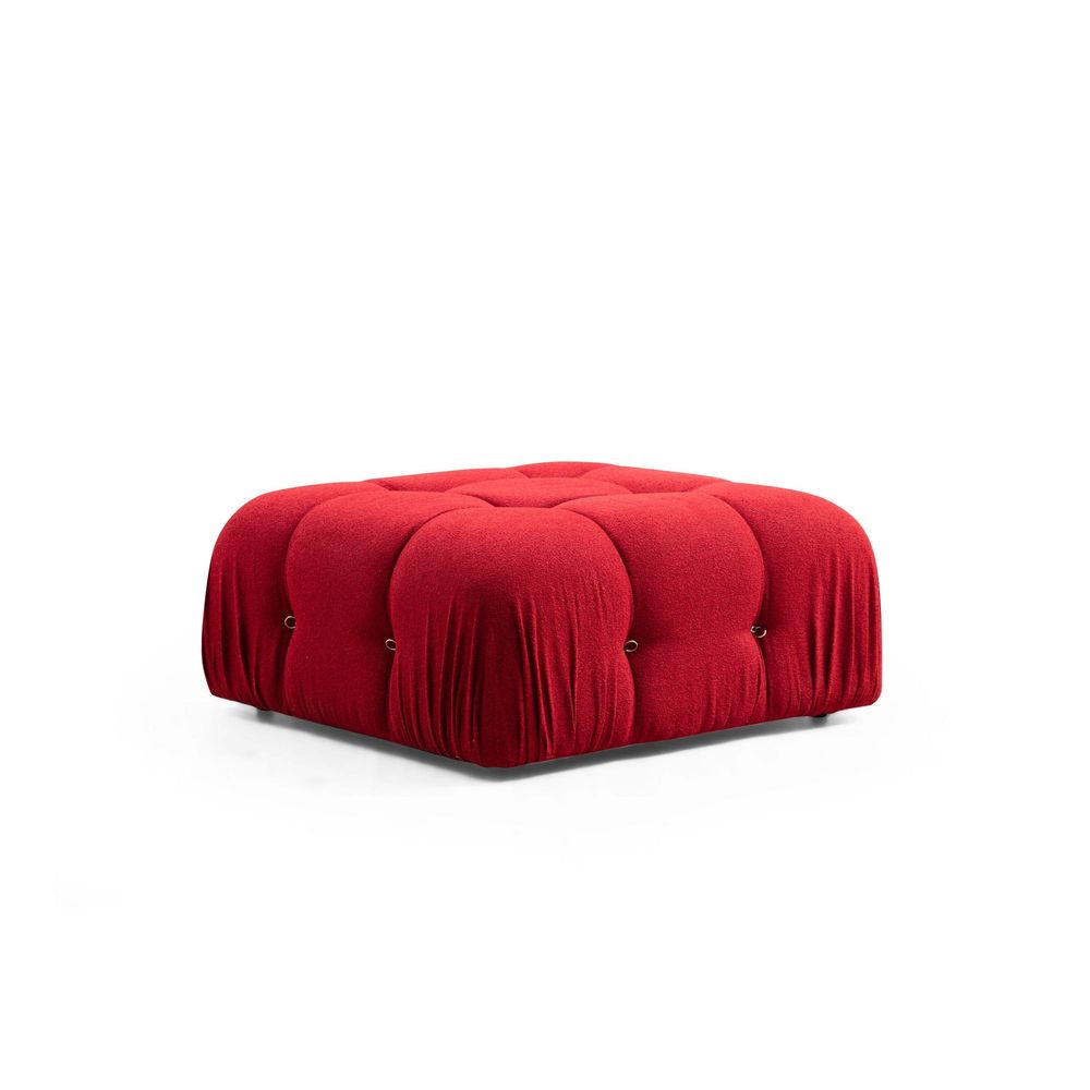 Bubble Pouffe - Crveni Tufet slika 1