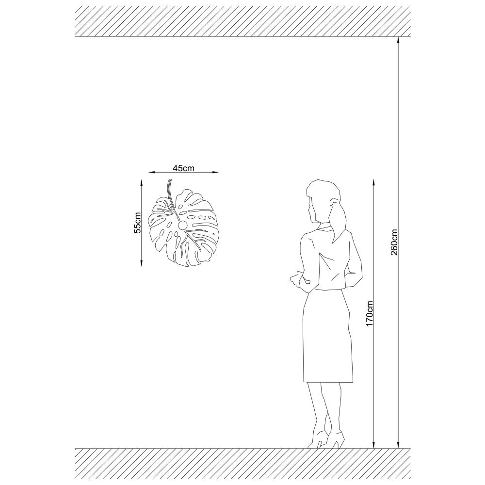 W-035 Crna Zidna Lampa slika 3