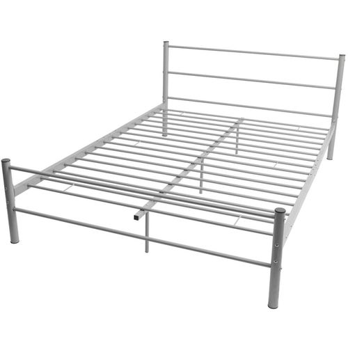 Krevet s madracem metalni sivi 140 x 200 cm slika 35
