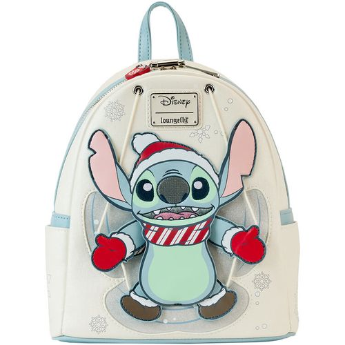 Loungefly Disney Stitch Holiday Snow Angel glitter backpack 26cm slika 2