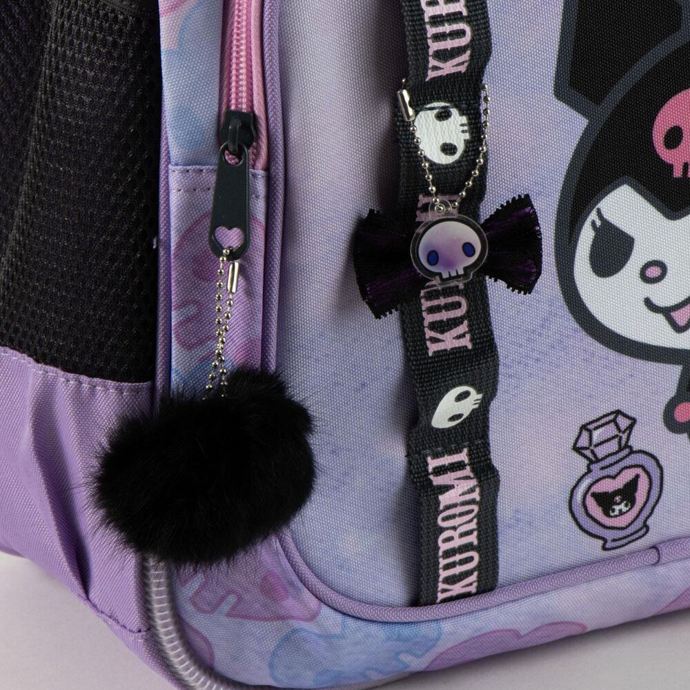 Mochila Kuromi Hello Kitty 42 cm prilagodljiva za trolley slika 10