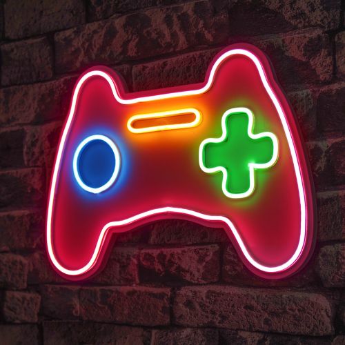 Wallity Ukrasna plastična LED rasvjeta, Play Station Gaming Controller - Pink slika 8