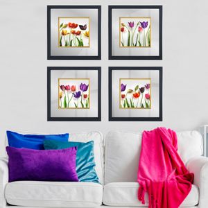CAM420436711 Multicolor Decorative Framed Painting (4 Pieces)