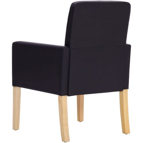 Blagovaonske stolice od umjetne kože 2 kom tamnosmeđe slika 30