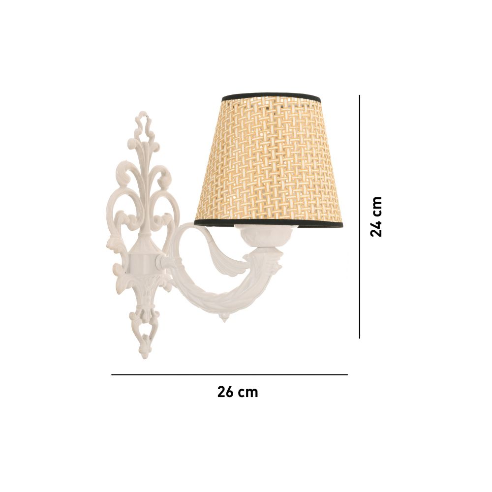 Lampa za zid Lily Coral - Prirodna, bijela slika 5