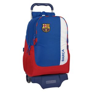 Školski Ruksak s Kotačima F.C. Barcelona Plava Granatna 32 x 44 x 16 cm