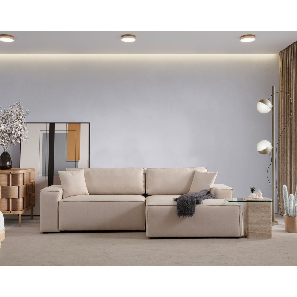 Pırlo Kutni Sofa na Razvlačenje - Ecru slika 3