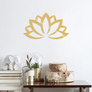 Wallity Metalna zidna dekoracija, Lotus Flower 2 - Gold