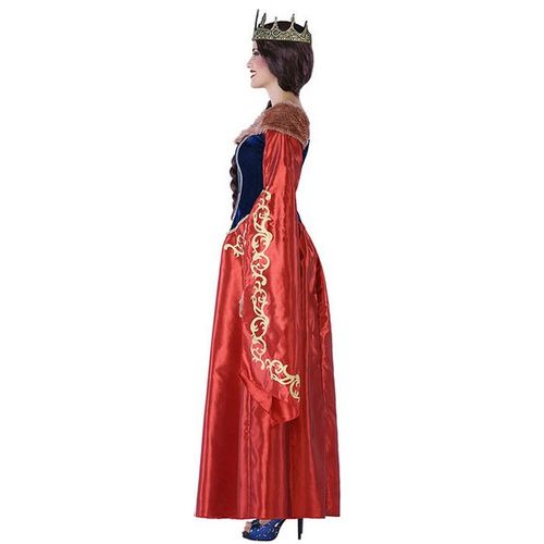 Svečana odjeća za odrasle 113916 Crvena Mornarsko plava Srednjovjekovna Kraljica XS/S slika 6