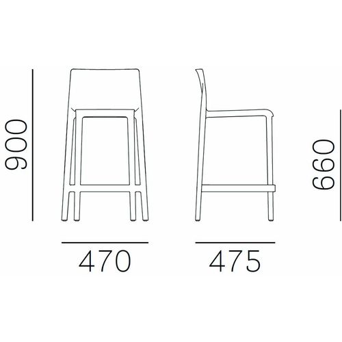 Dizajnerska polubarska stolica — by ARCHIVOLTO slika 2