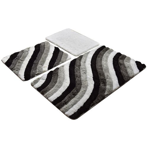 Colorful - Grey Multicolor Acrylic Bathmat Set (3 Pieces) slika 2