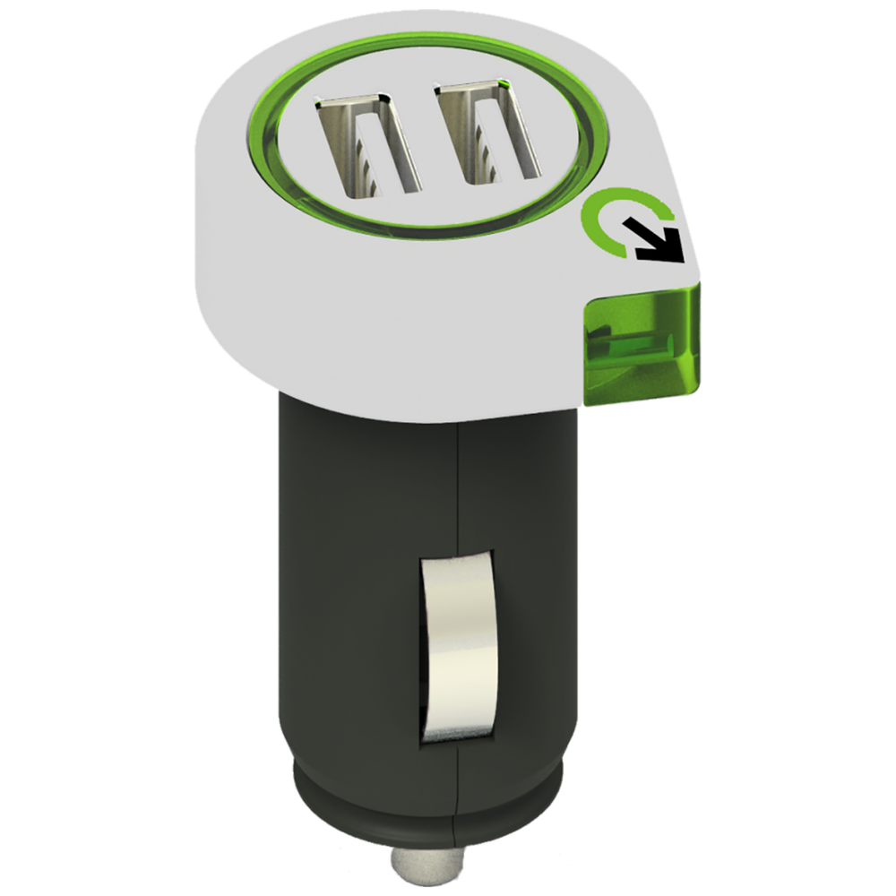 q2power Auto punjač, Dual USB, 2.1A - DUAL USB CAR CHARGER slika 1