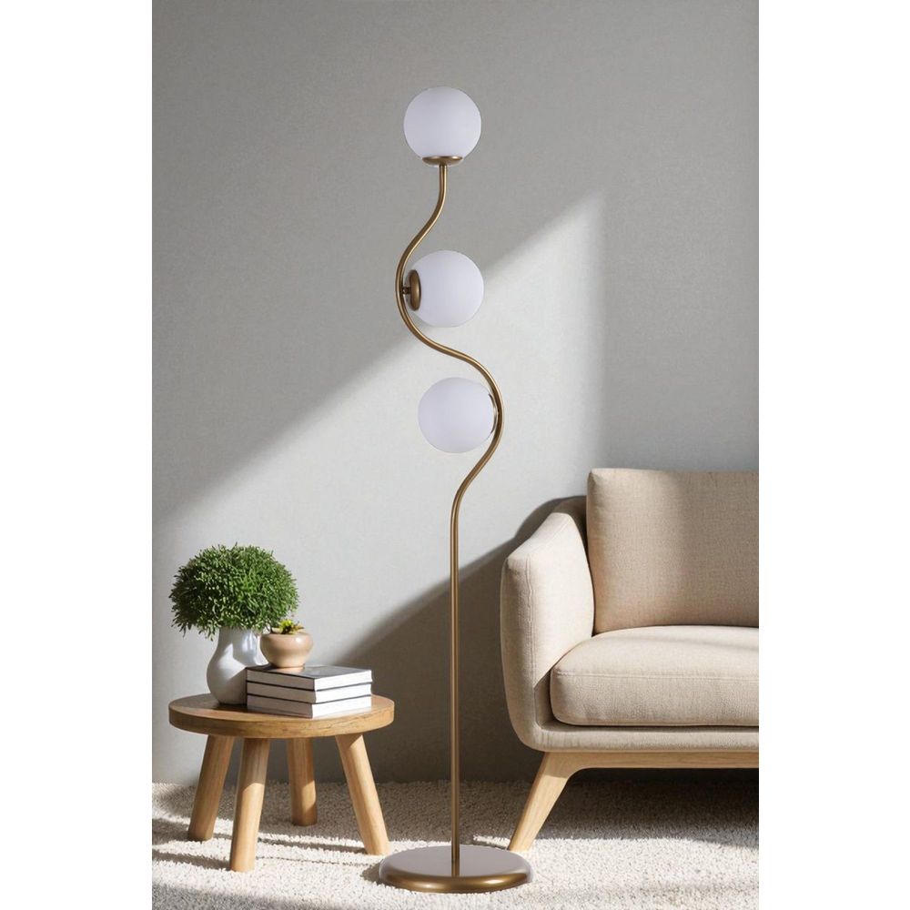 Opviq Podna lampa 036, med, zlatna slika 1