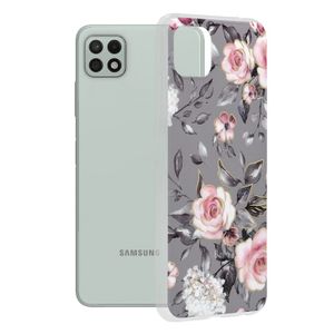 Techsuit Marble Series maska za Samsung Galaxy A22 5G Bloom of Ruth Gray