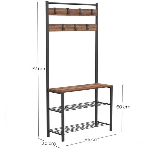 Hanah Home GGMBVSTYR001  OakBlack Hall Stand slika 7