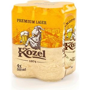 Kozel premium svijetlo lager pivo 4x0,5l limenke