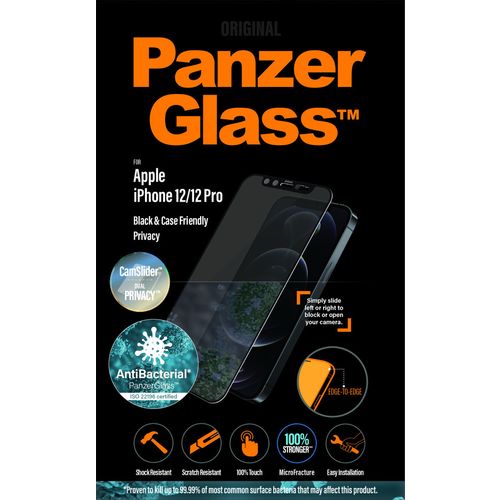 PanzerGlass zaštitno staklo Case Friendy CamSlider Privacy AB za iPhone 12/12 Pro slika 4