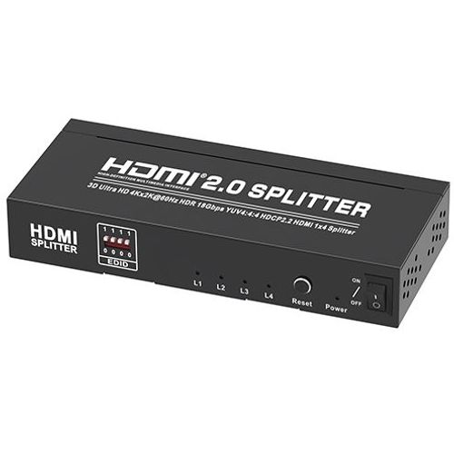 Transmedia 4K HDMI 2.0 Splitter, 1 input, 4 output slika 1