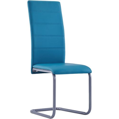 Konzolne blagovaonske stolice od umjetne kože 4 kom plave slika 26