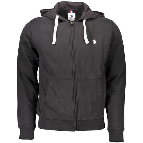 US POLO SWEATSHIRT WITH ZIP MAN BLACK slika 1