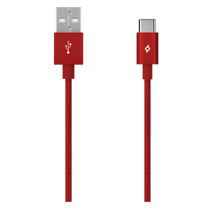 Kabel - USB-C to USB (1,20m) - Red - Alumi Cable