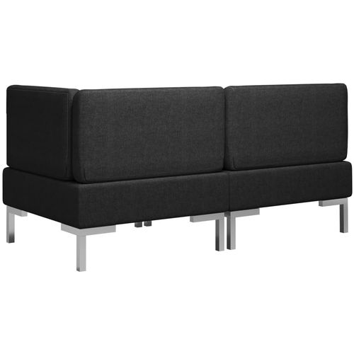 2-dijelni set sofa od tkanine crni slika 12