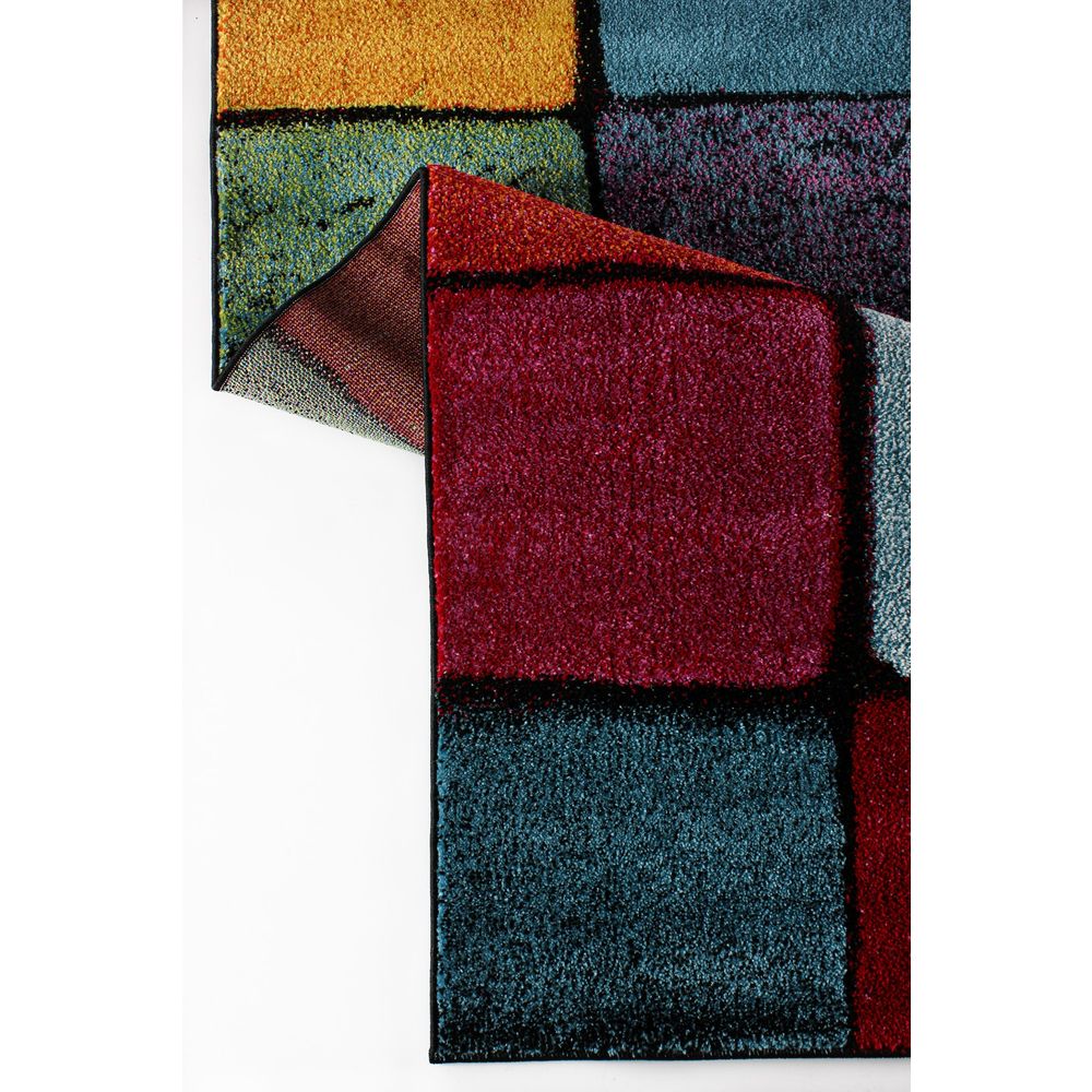 Šareni Višebojni Tepih 'Renkli Kare' (160 x 230 cm) slika 4