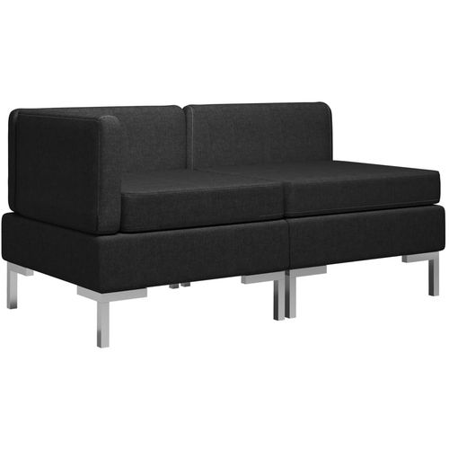 2-dijelni set sofa od tkanine crni slika 18