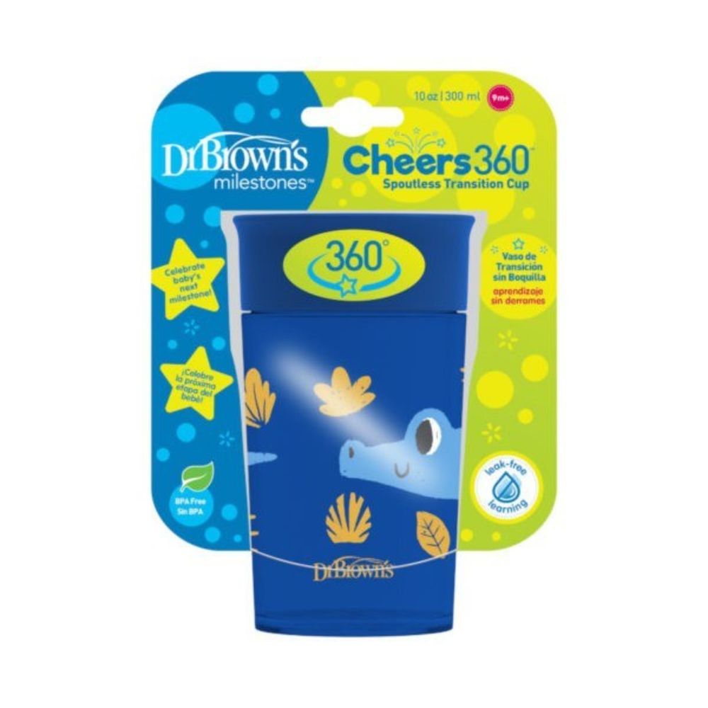 Dr Brown's Čaša za bebe 360° No Spill 300ml Tc01094, Plava slika 5