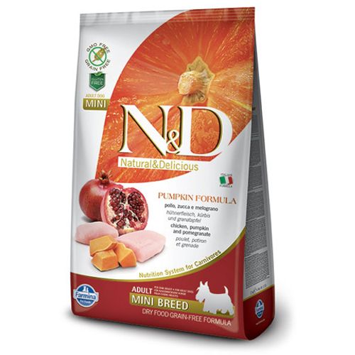 N&D Pumpkin Adult Mini Piletina i Nar 2.5kg slika 1