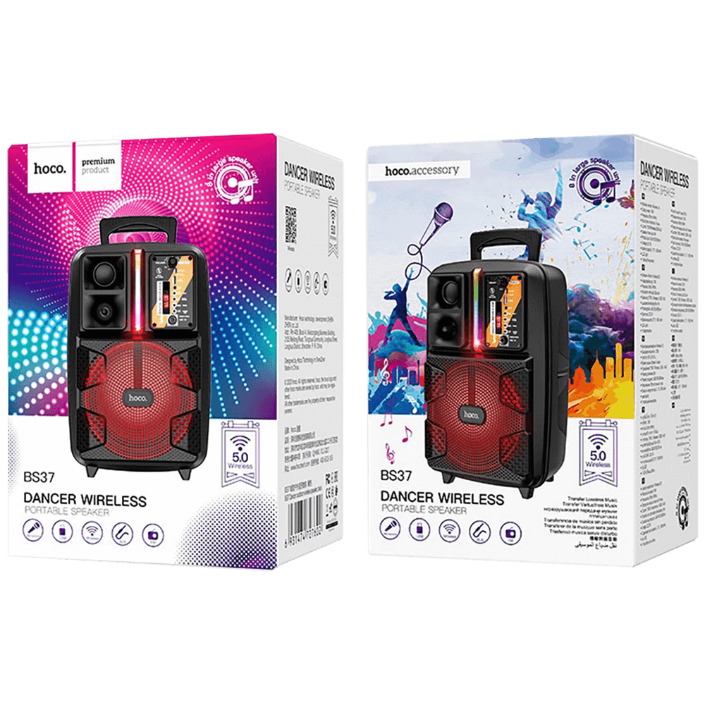hoco. Zvučnik bežični sa mikrofonom, Bluetooth, 10 W, FM,USB,AUX - BS37 Dancer slika 2