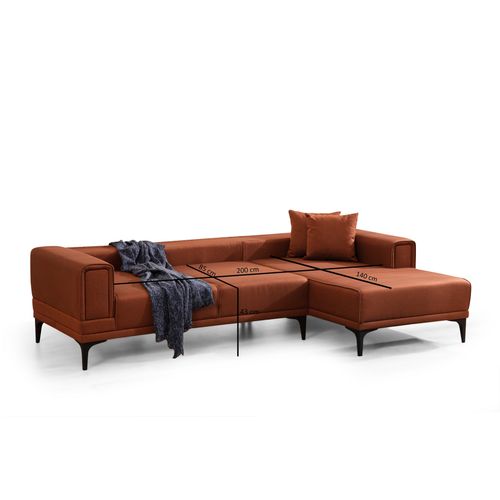 Ugaona Sofa- Krevet Horizon Right - Crvena slika 9