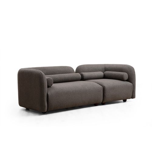 Victoria Grey Bouclette Grey 3-Seat Sofa slika 5