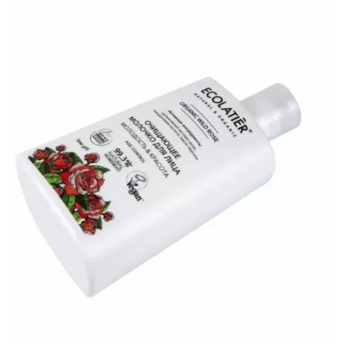 ECOLATIER Green Face mleko za čišćenje lica sa eteričnim uljima divlje ruže i vitaminom E 250ml slika 2