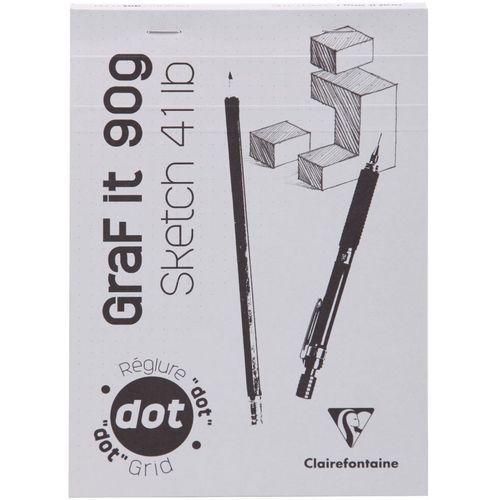 Clairefontaine blok Graf it za suhu tehniku A5 90gr, mix boja, dotpad (točkice) slika 5