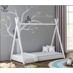 Drveni dječji krevet Tipi - bijeli - 180*80 cm