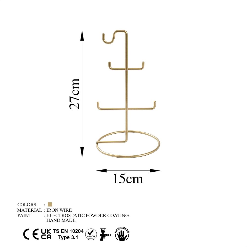 Jewellery stand organizer TK-003 Gold slika 8