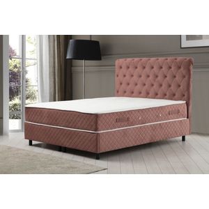 Sonata Set 120 x 200 v3 - Dusty Rose Dusty Rose Single Mattress, Base & Headboard