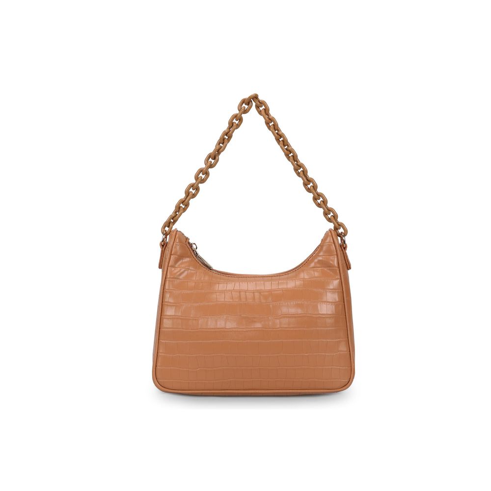 Elegantna Torba preko Ramena 'Croco Tan' u Boji Tana slika 3
