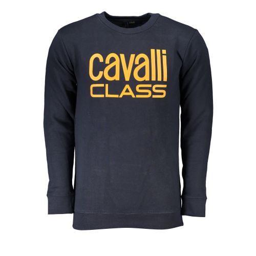 CAVALLI CLASS MEN'S BLUE ZIPLESS SWEATSHIRT slika 1