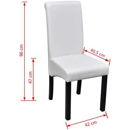 Blagovaonske stolice od umjetne kože 6 kom bijele slika 14