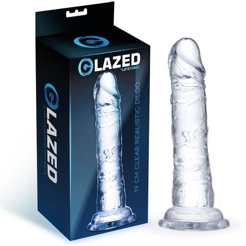 Glazed realistični prozirni dildo 19cm ili 21,5cm slika 1