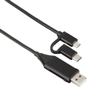 HAMA 4u1 Musko/Zenski USB- Mikro USB kabl+USB-C adapter