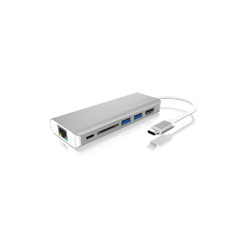 Docking stanica ICY BOX IB-DK4034-CPD, USB-C na 1x USB-C power delivery, 2x USB-A 3.0, 1x HDMI, 1x RJ45, 1x SD slika 1