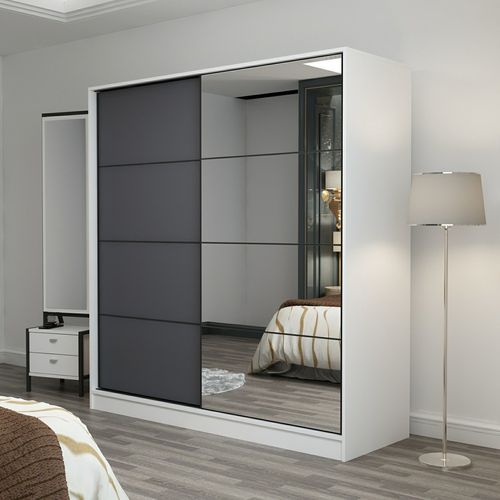 Kale - 3163 White
Anthracite Wardrobe slika 5