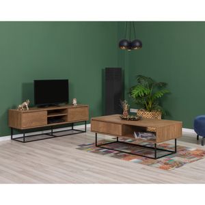 Set namještaja za dnevnu sobu Laxus - 3 boje: Orah, Crna
