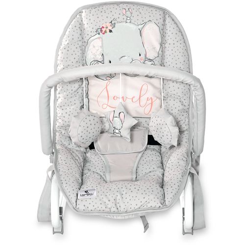 LORELLI  ELIZA Njihalica za Bebe Grey Elephant (0+mj/do 9kg) slika 3