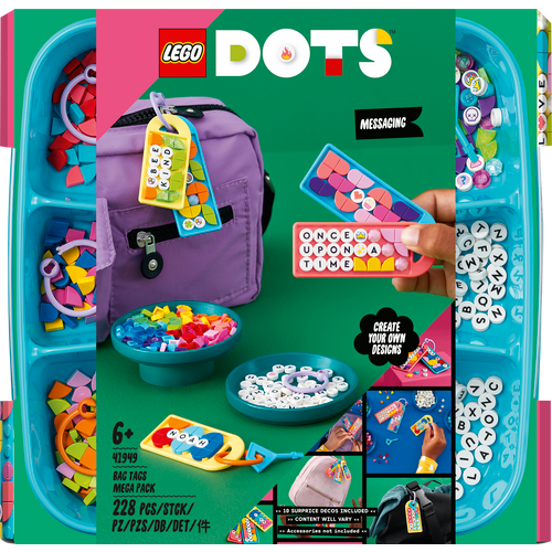 LEGO® DOTS 41949 Veliki komplet privjesaka za torbu – sla slika 5