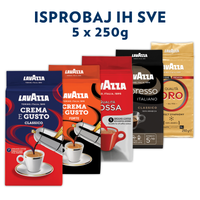 Lavazza Mljevena kava Mix 5x250g / XXL set